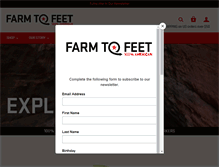 Tablet Screenshot of farmtofeet.com